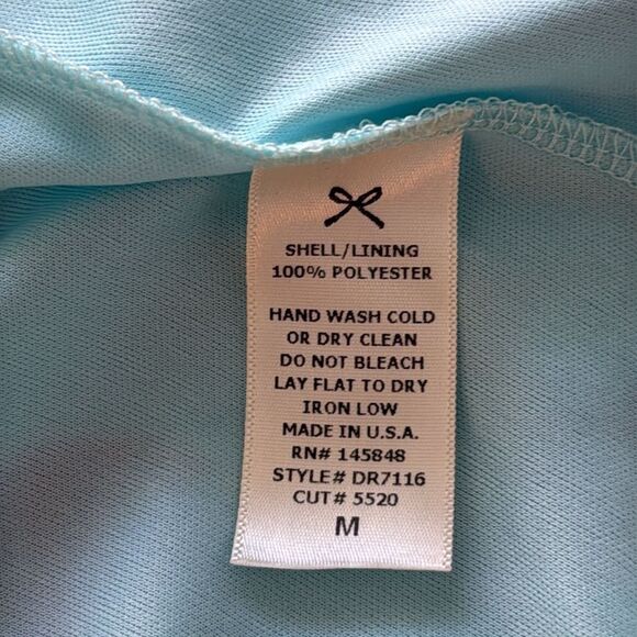 Everly Sleeveless Razorback Lined Blue Dress with Watermelon Print Size Medium - Picture 7 of 9